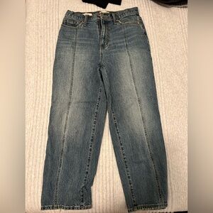 Vintage straight leg jeans with front seam